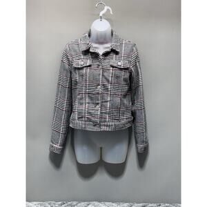 Stoosh Plaid Jacket Clueless 90s Style Black Red Women’s Size Small Lined